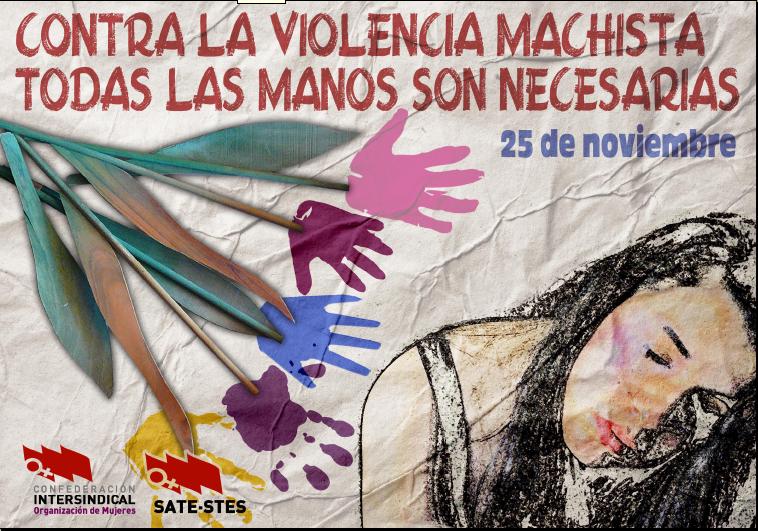 "CONTRA LA VIOLENCIA  MACHISTA TODAS LAS MANOS SON NECESARIAS"