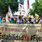 Miles de empleadas y empleados públicos, temporales e interinos, en fraude de ley se manifiestan en Madrid reivindicando #FijezaYa, y acabar con el abuso de temporalidad