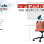 POR UN TRABAJO DIGNO PARA EVITAR LA ESCASEZ DE PROFESORADO